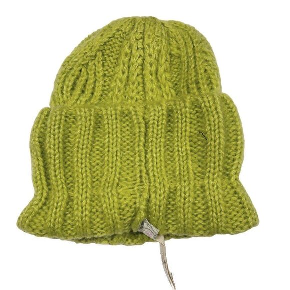 Free People Womens Green Knit Winter Hat - Picture 3 of 4
